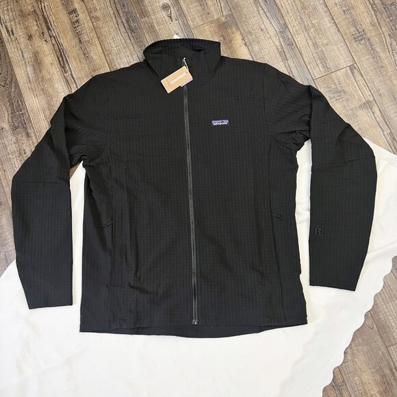 NEW Patagonia Men's R1 Polartec Power Grid Techface Jacket Size L Black - Picture 8 of 13